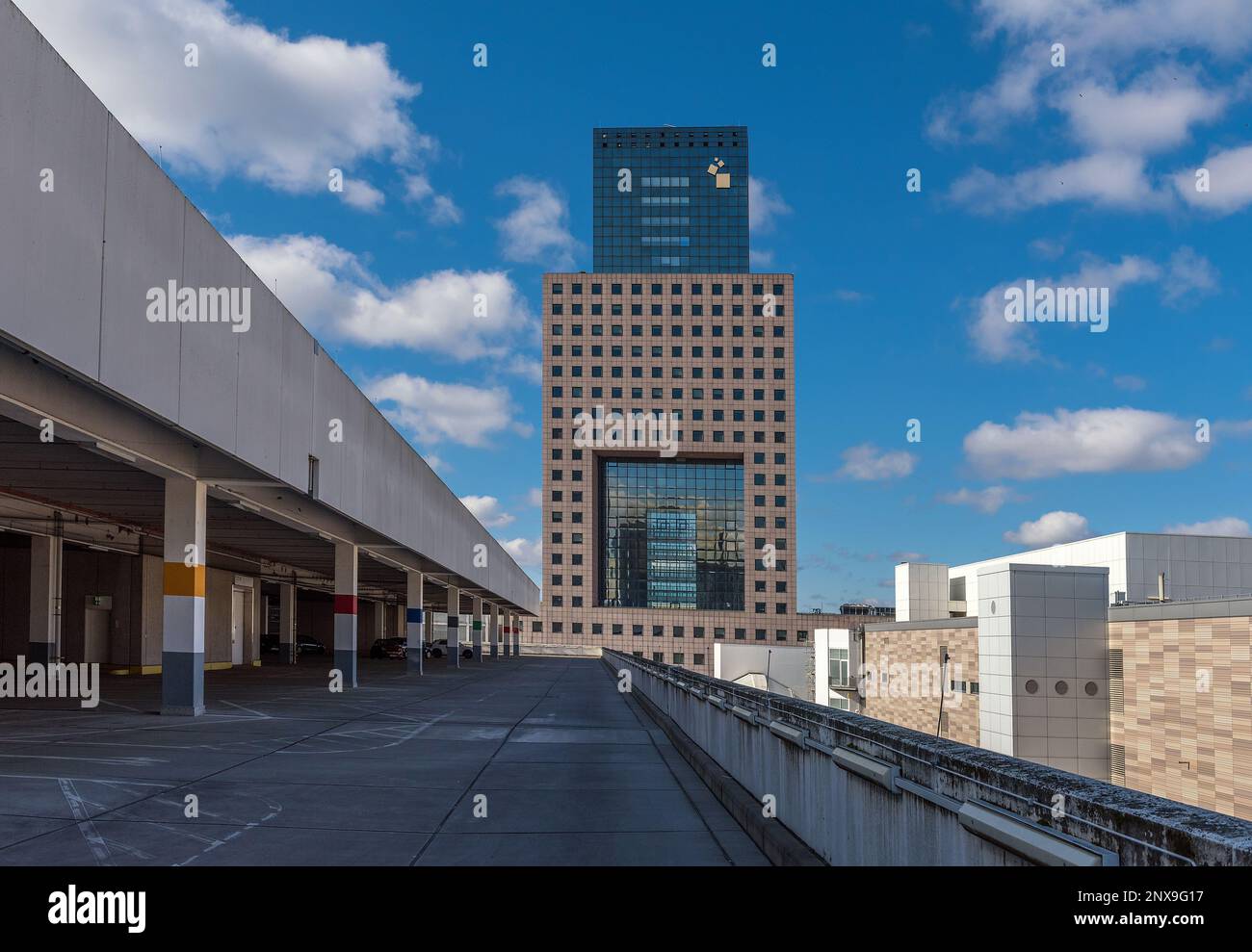 Torhaus Skyscraper, Messegelände Verwaltung, Frankfurt, Deutschland 2 Stockfoto