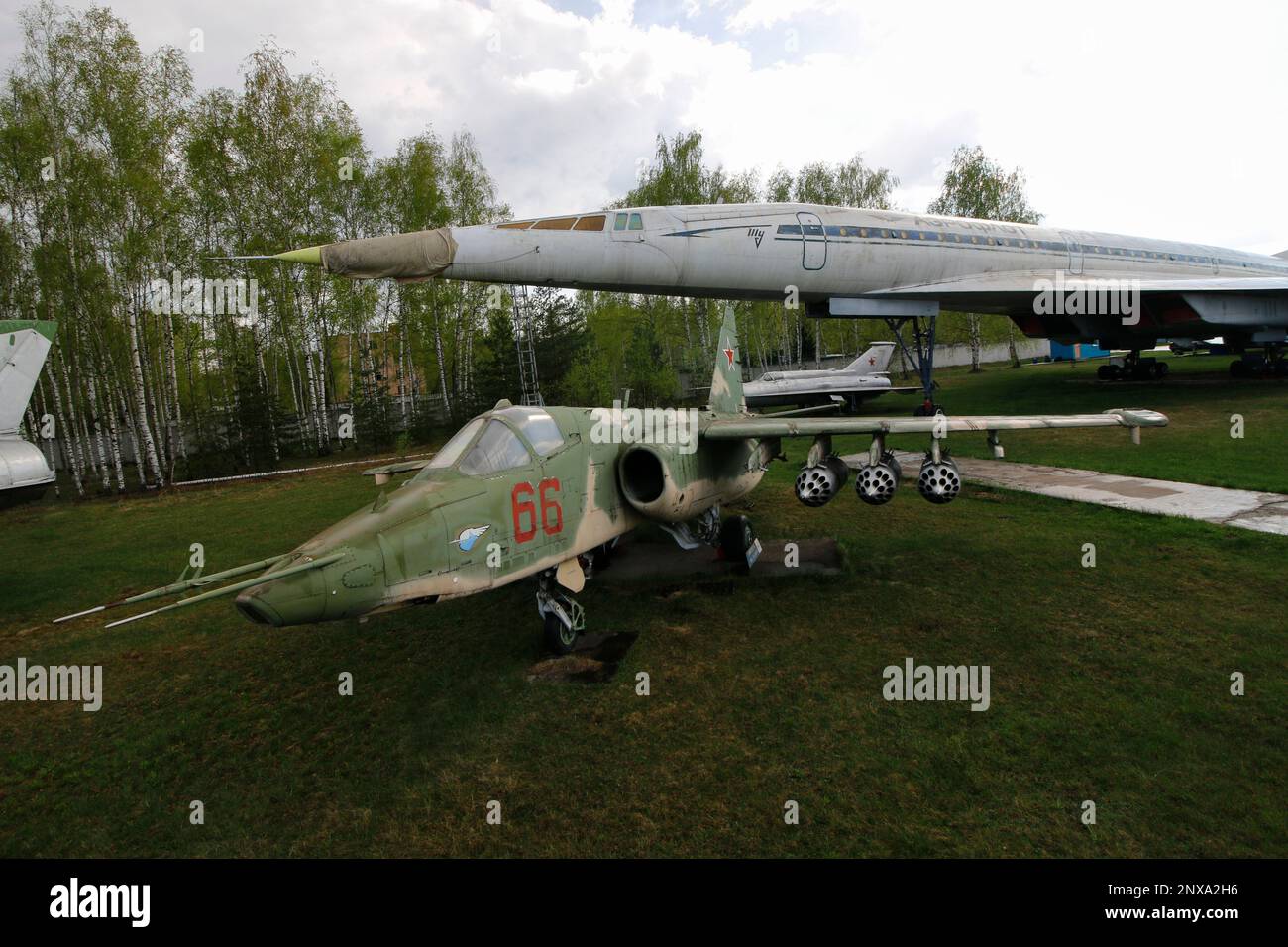 Sowjetischer Sukhoi Su-25 ’66 Red’ Stockfoto