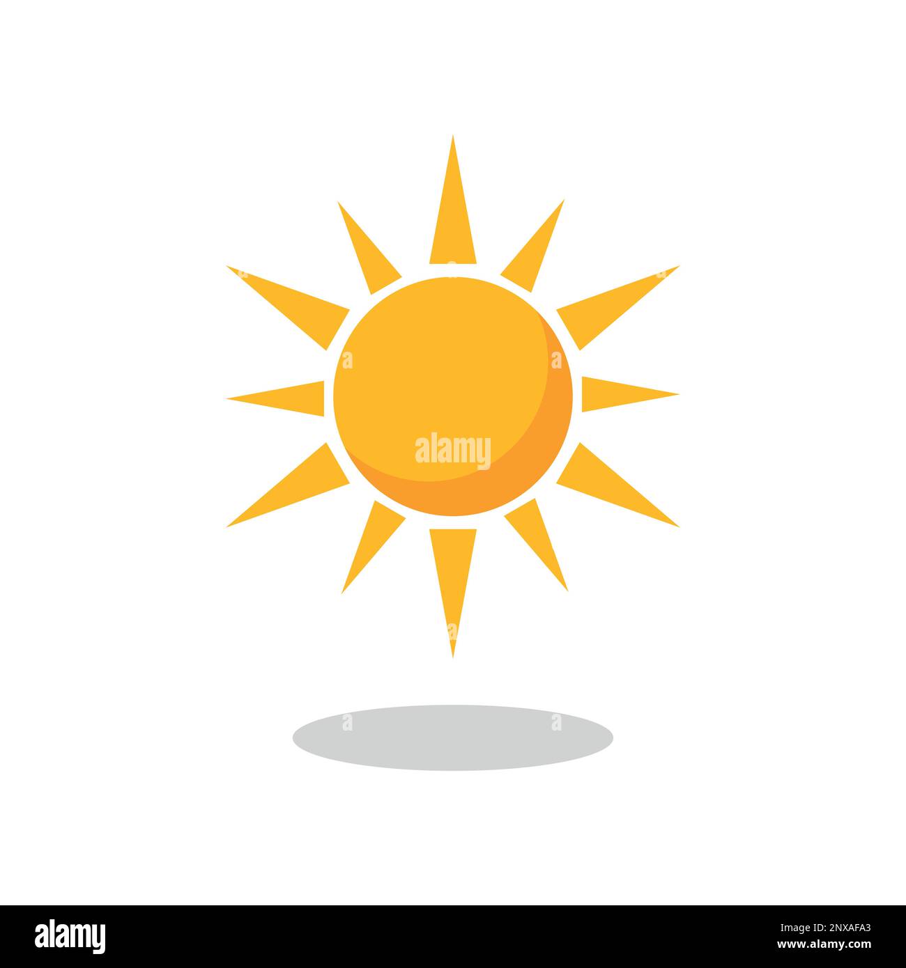 Vektorsymbol für glänzende Sonne . Stock Vektor