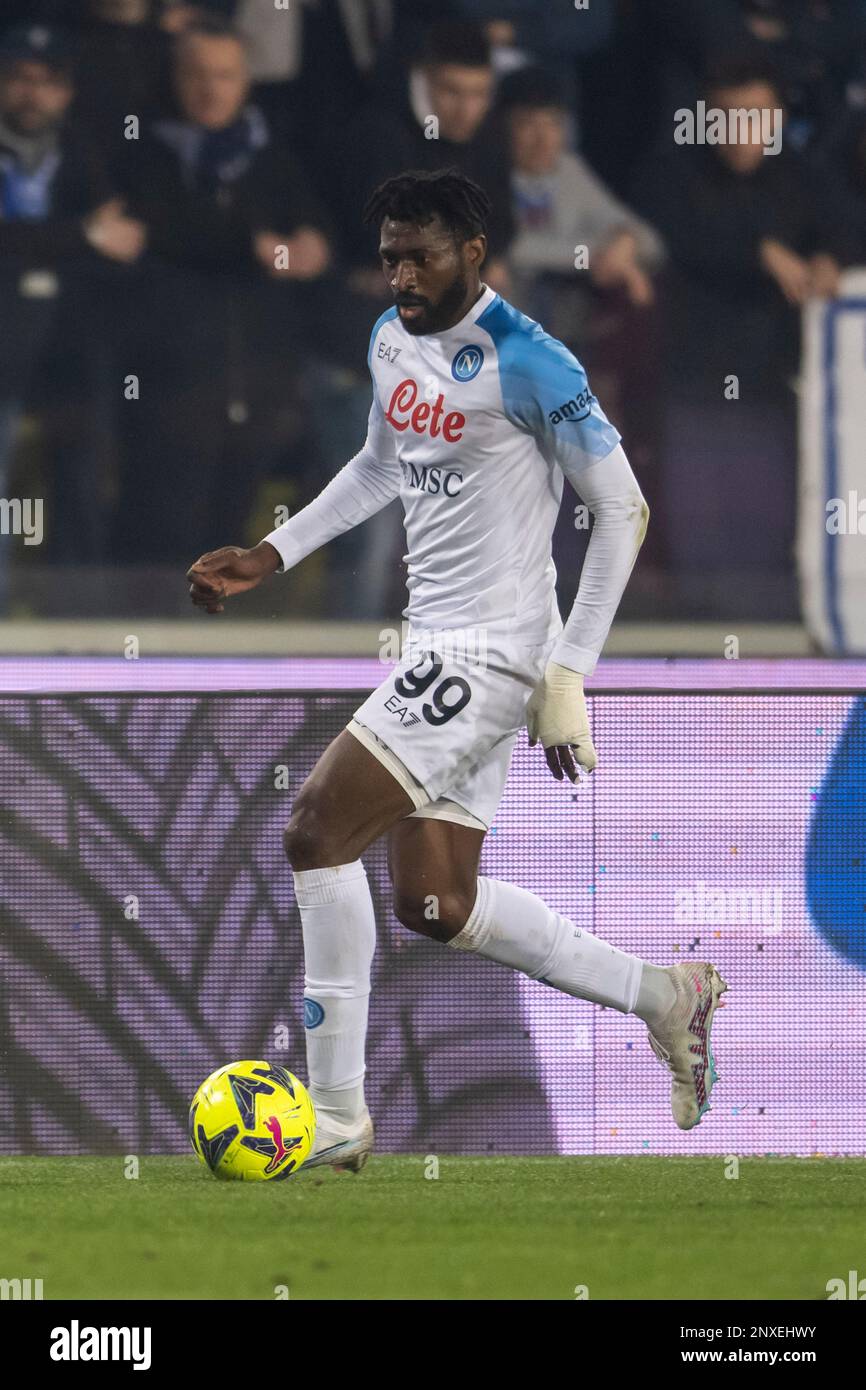 Andre Zambo Anguissa (Neapel) Beim Spiel der italienischen „Serie A“ zwischen Empoli 0-2 Neapel im Carlo Castellani Stadion am 25. Februar 2023 in Empoli, Italien. (Foto: Maurizio Borsari/AFLO) Stockfoto