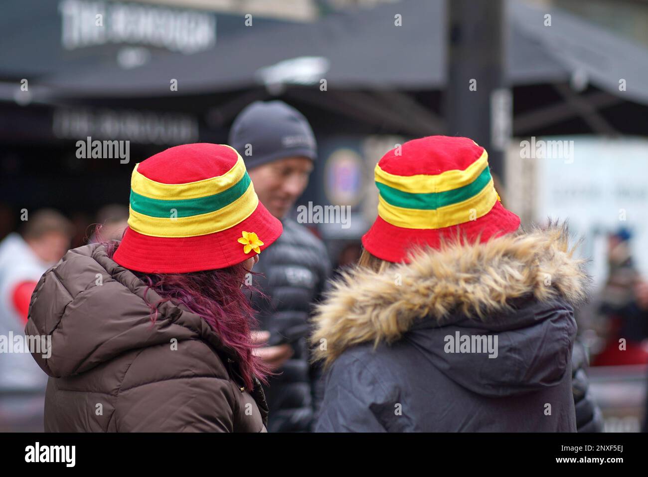 Wales gegen England Six Nations – Pre-Match Build Up in Cardiff, 25. Februar 2023 Stockfoto