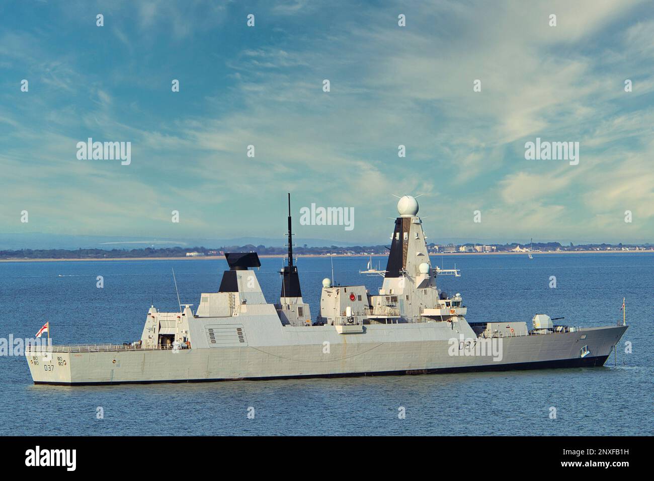 Zerstörer HMS Duncan vor Portsmouth UK Stockfoto