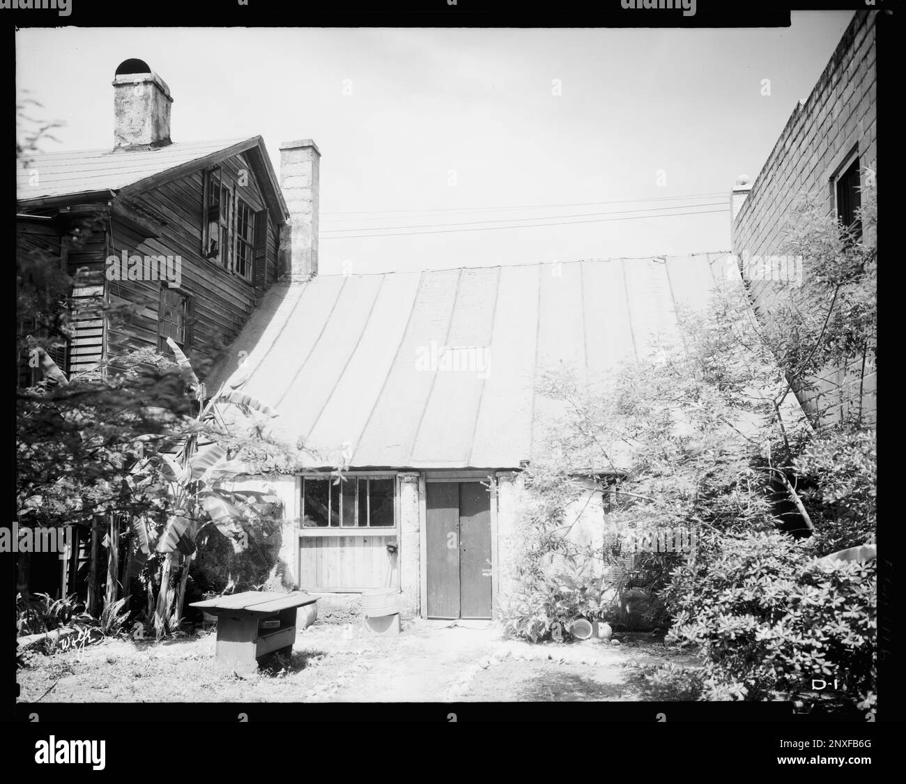 Dodge House, St. Augustine, St. Johns County, Florida. Carnegie Survey of the Architecture of the South (Carnegie-Umfrage zur Architektur des Südens). Usa, Florida, St. Johns County, St. Augustine, Häuser. Stockfoto