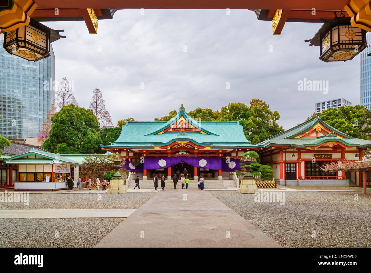 Hie Jinja, ein berühmter Shinto-Schrein im Zentrum von Tokio Stockfoto