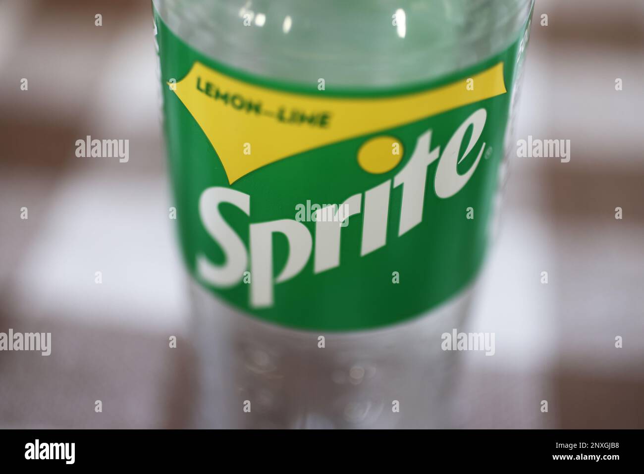 Eine Flasche Sprite. Stockfoto