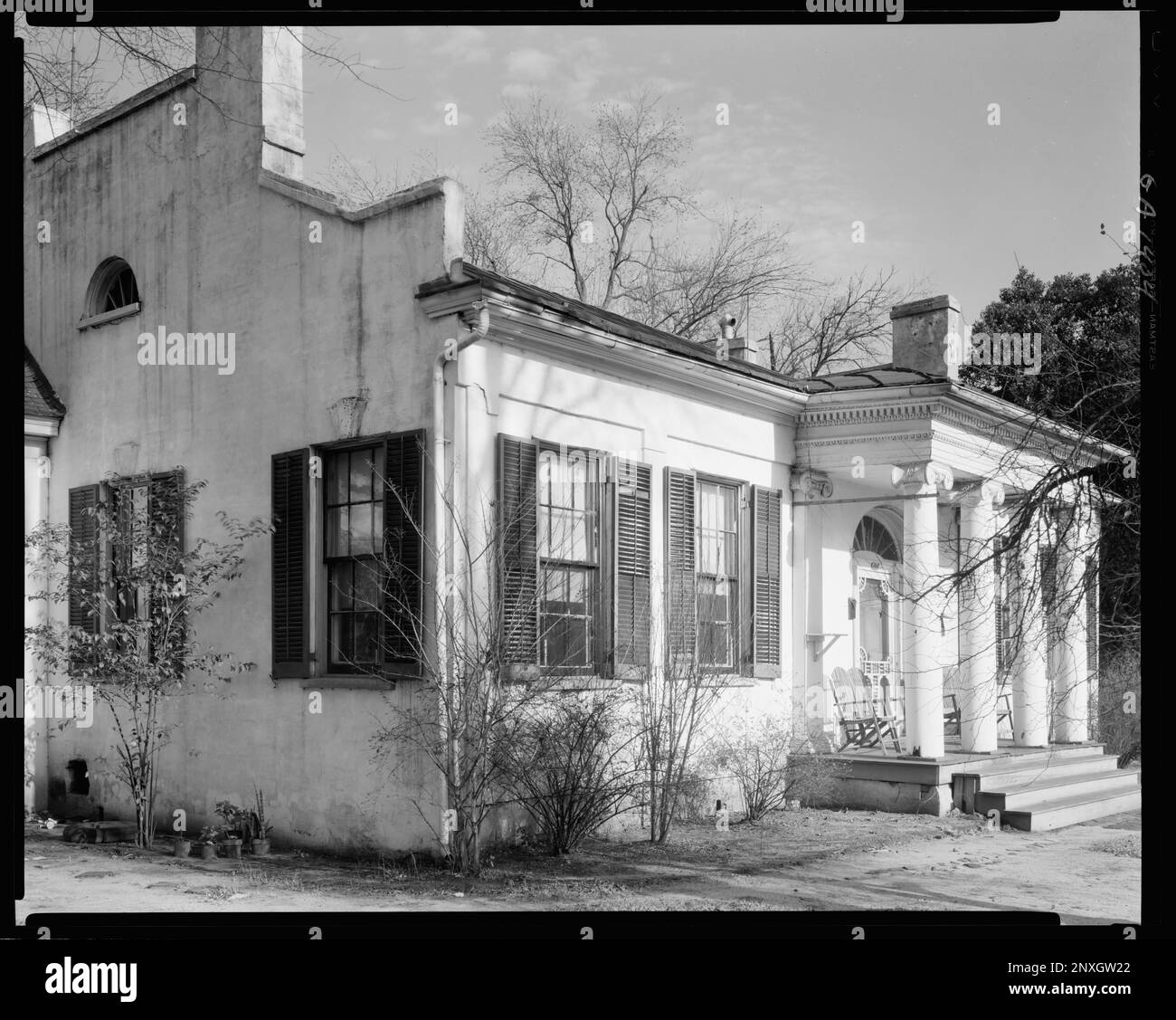 Jerry Cowles House, 519 Walnut Street, Macon, Bibb County, Georgia. Carnegie Survey of the Architecture of the South (Carnegie-Umfrage zur Architektur des Südens). Vereinigte Staaten, Georgia, Bibb County, Macon, Häuser, Veranden, Säulen. Stockfoto Jerry Cowles House, 519 Walnut Street, Macon, Bibb County, Georgia. Carnegie Survey of the Architecture of the South (Carnegie-Umfrage zur Architektur des Südens). Vereinigte Staaten, Georgia, Bibb County, Macon, Häuser, Veranden, Säulen. Stockfoto
