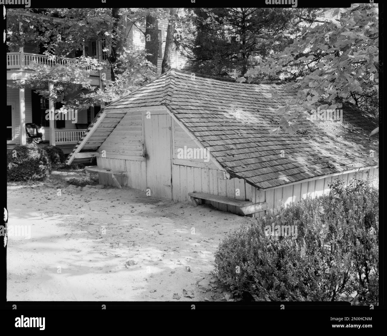 Green River Plantation, Polk County, North Carolina. Carnegie Survey of the Architecture of the South (Carnegie-Umfrage zur Architektur des Südens). United States North Carolina Polk County, Nebengebäude. Stockfoto