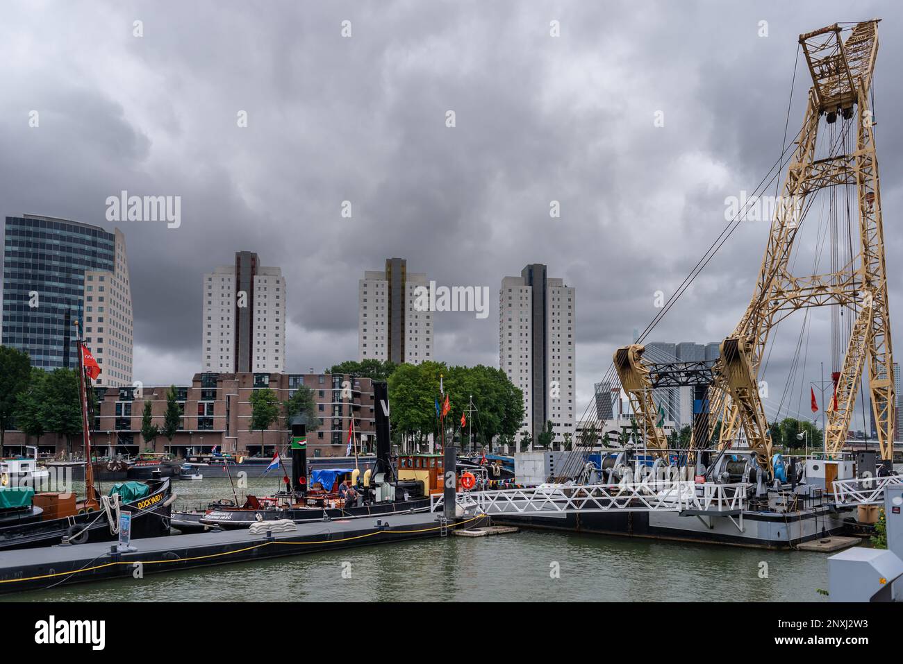 15. September 2021, Rotterdam Maritime Museum, Südholland, Rotterdam, Niederlande. Das Hafenmuseum im historischen Leuvehaven, der niederländischen Großstadt Stockfoto