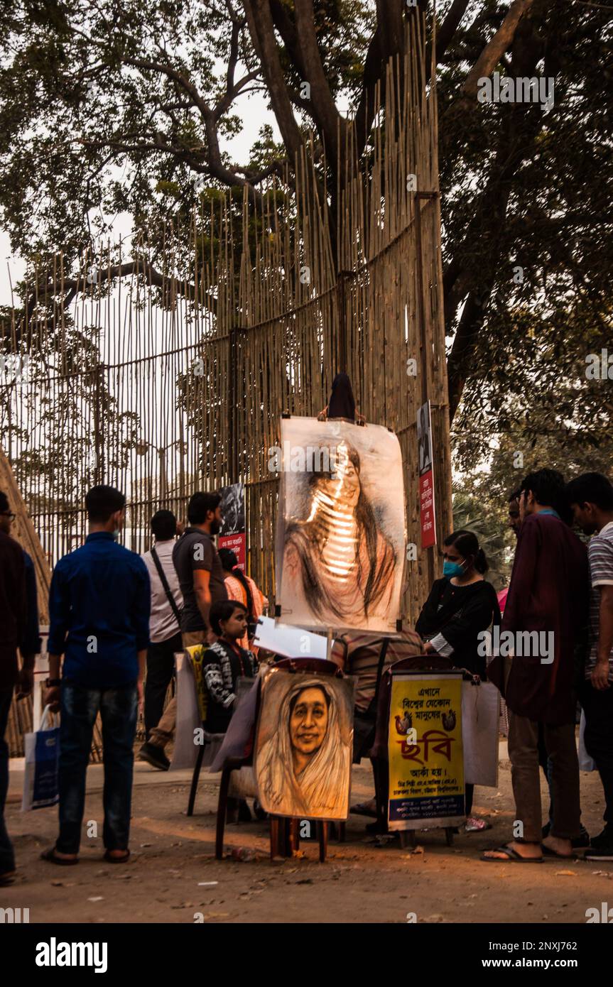 Internationale Veranstaltung zum Muttersprachentag in Dhaka, Bangladesch. Stockfoto