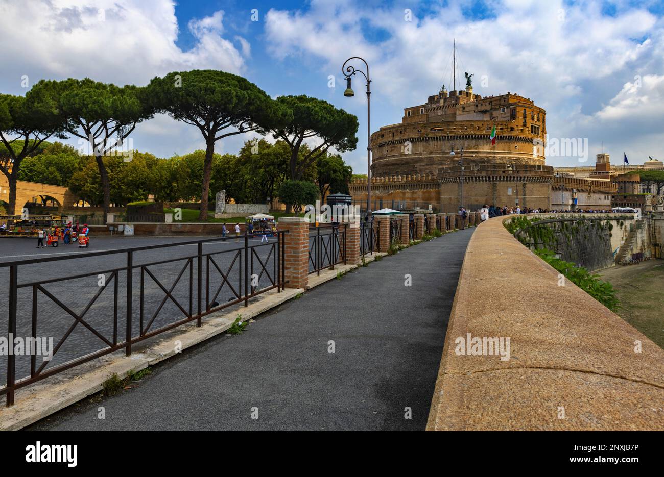 Engelsburg in Rom Stockfoto