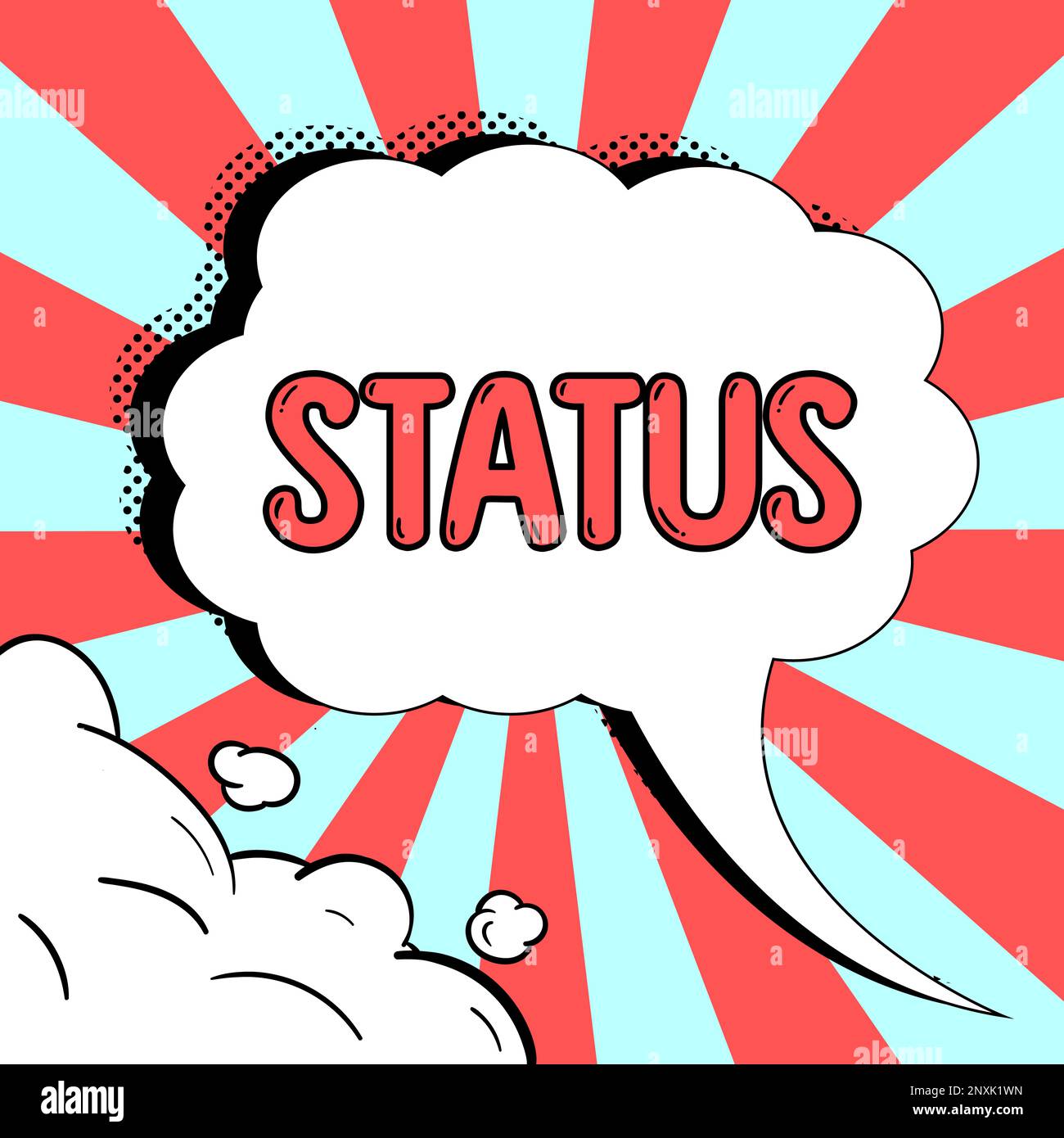 Textzeichen mit Status. Internetkonzeptsituation zu einem bestimmten Zeitpunkt während einer Position als Process Professional Stockfoto