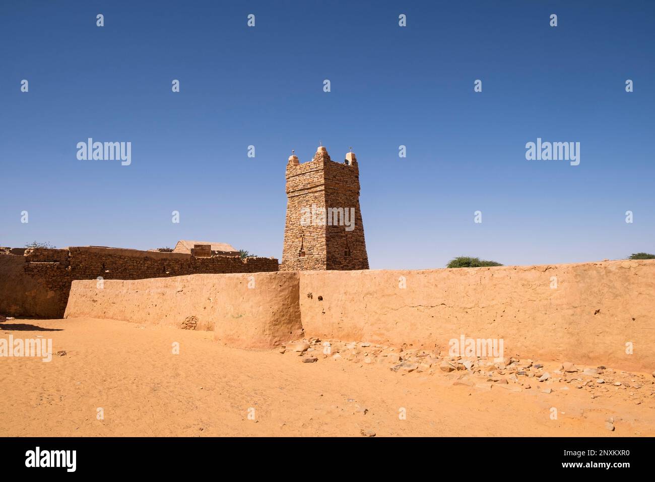 Mauretanien, Chinguetti, Altstadt, lokale Moschee Stockfoto