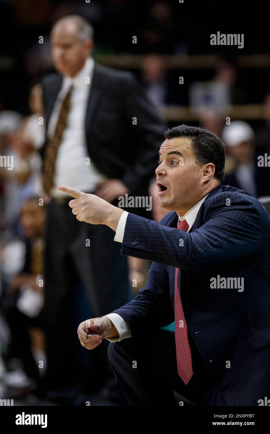 BOULDER, CO JANUARY 06 Arizona Wildcat's head basketball coach Sean