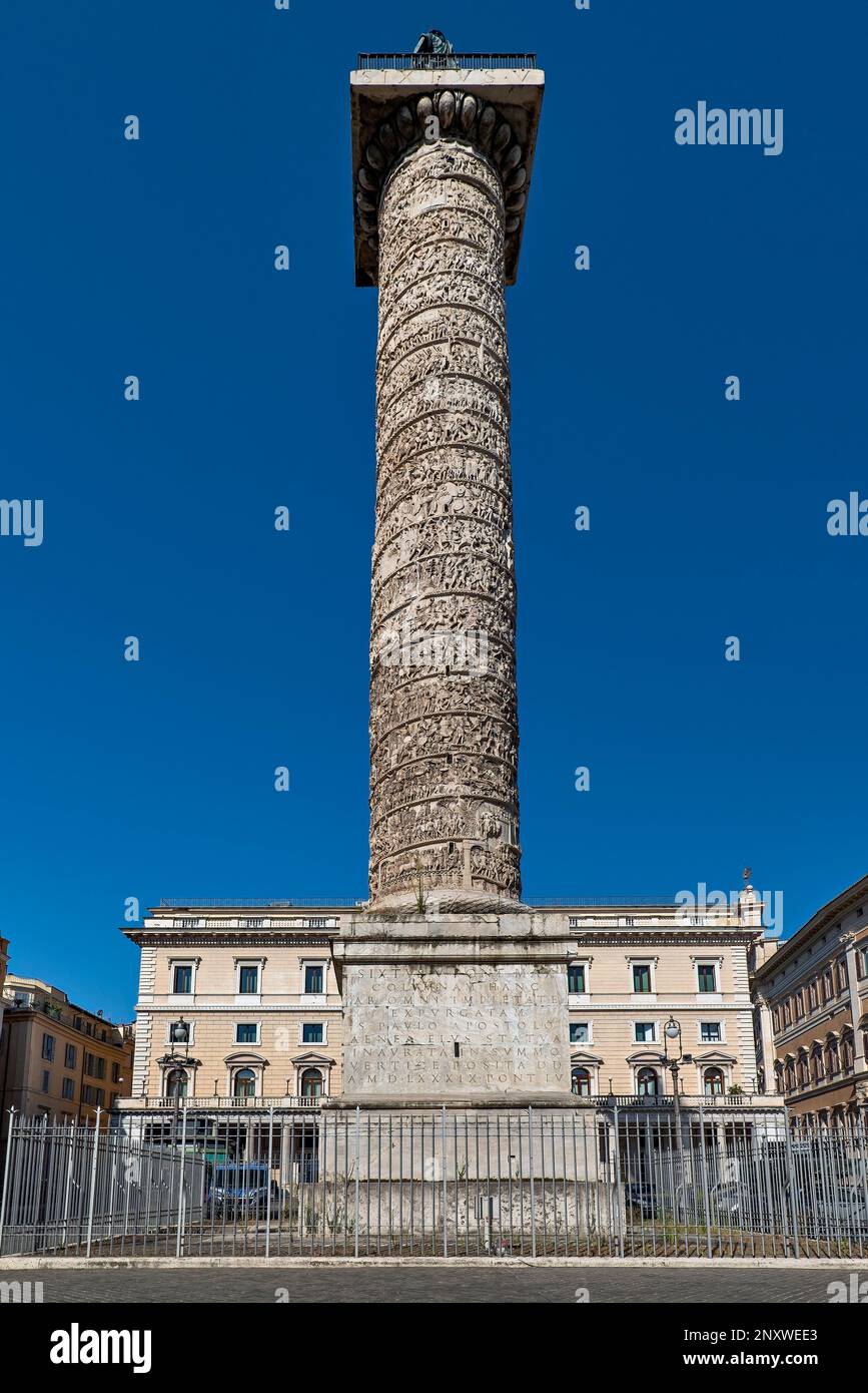 Markus-Aurel-Säule, Rom, Italien Stockfoto
