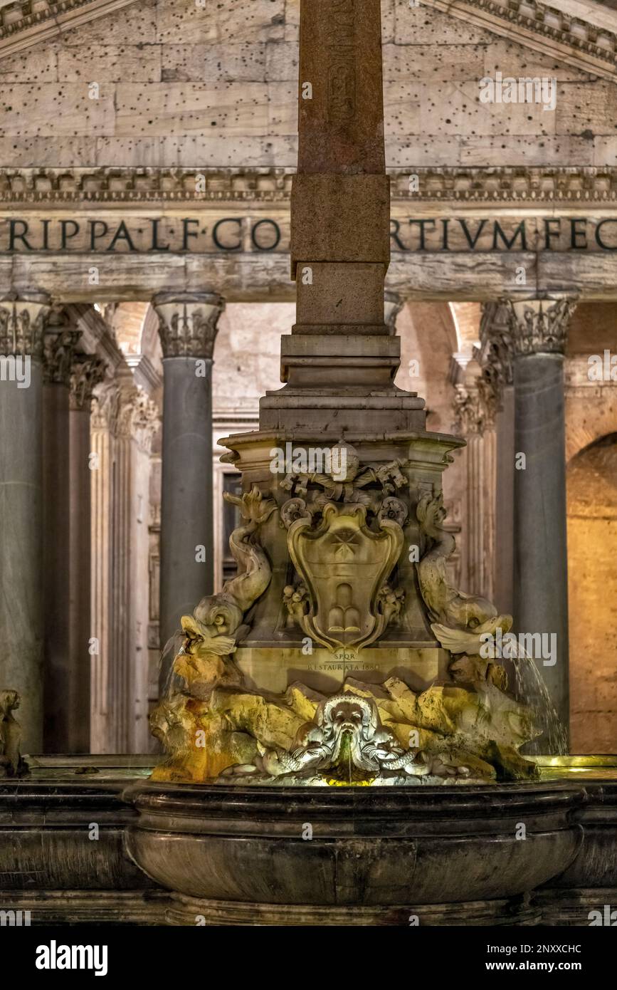 Obelisco del Pantheon, Rom, Italien Stockfoto