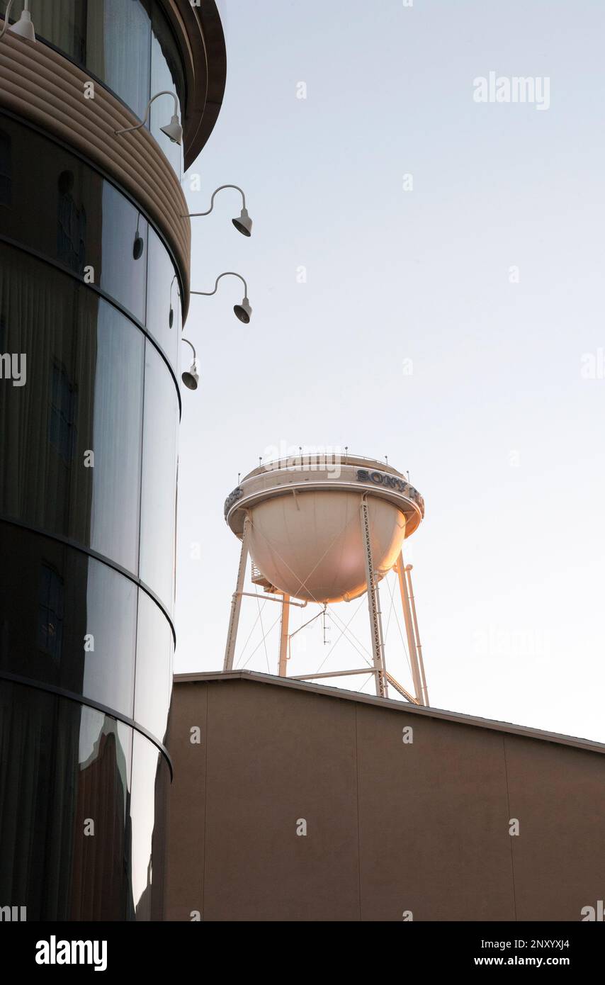 Architektonische Details auf der Sony Studios Tour in Culver City, CA Stockfoto