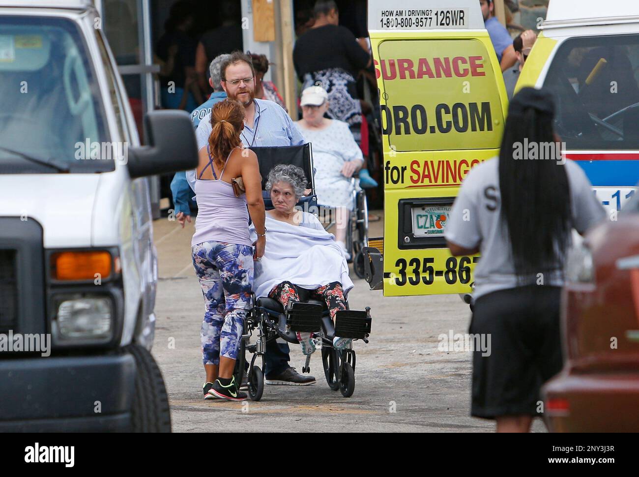 FILE In this Sept. 13, 2017, file photo, patients are evacuated from