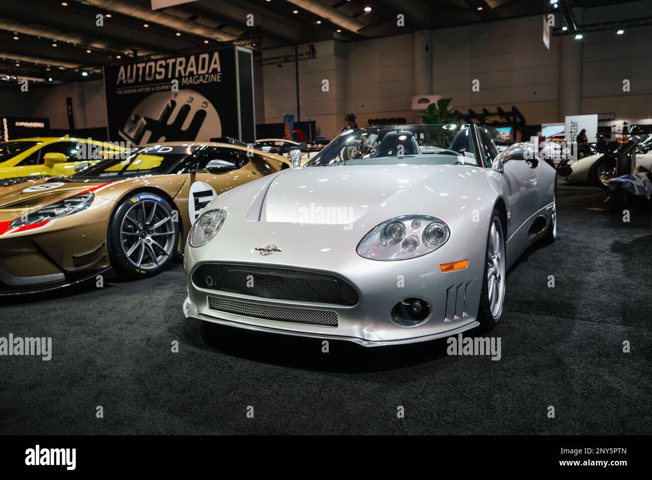 Luxus- und Supersportteil einer Autoshow Stockfoto