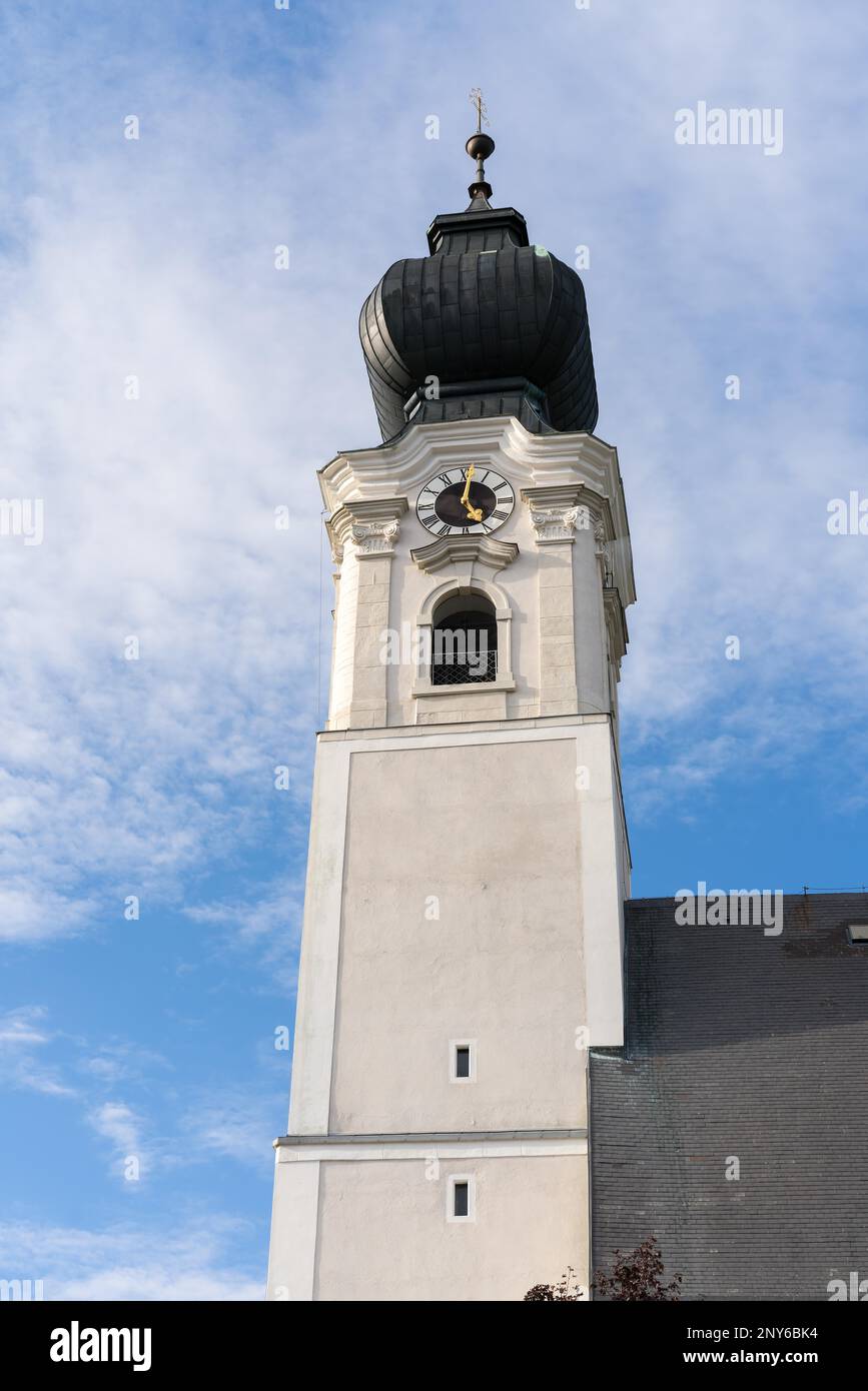 Turm der Pfarrkirche St. Georgen Stockfoto