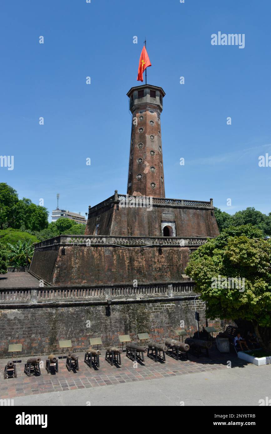 Flag Tower Cot Co, Museum für Militärgeschichte, Dien Bien Phu, Hanoi, Vietnam Stockfoto