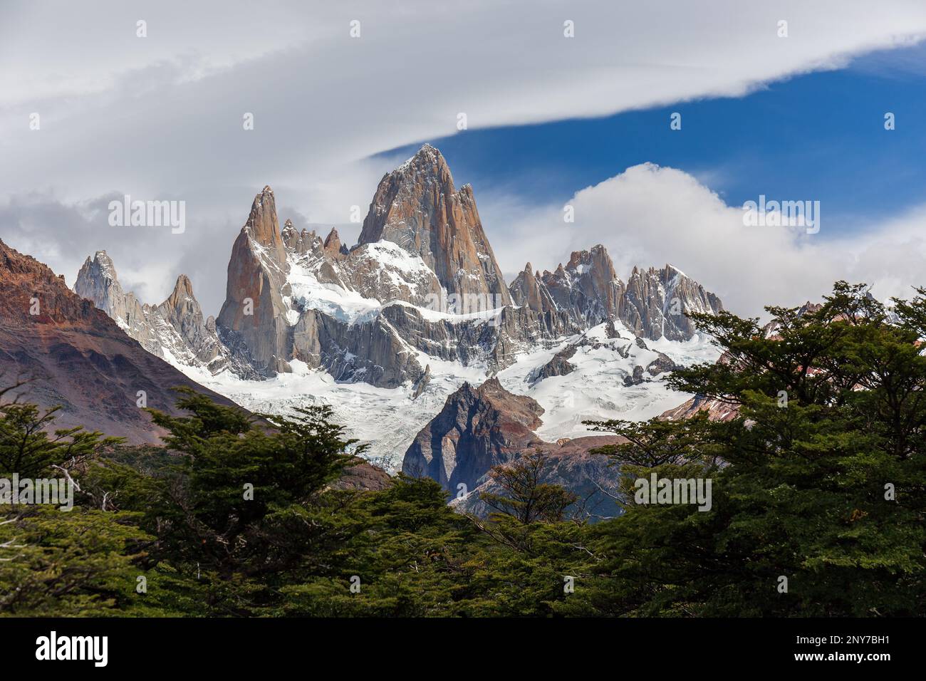 Mount Fitz Roy im Los Glaciares-Nationalpark, Argentinien Stockfoto