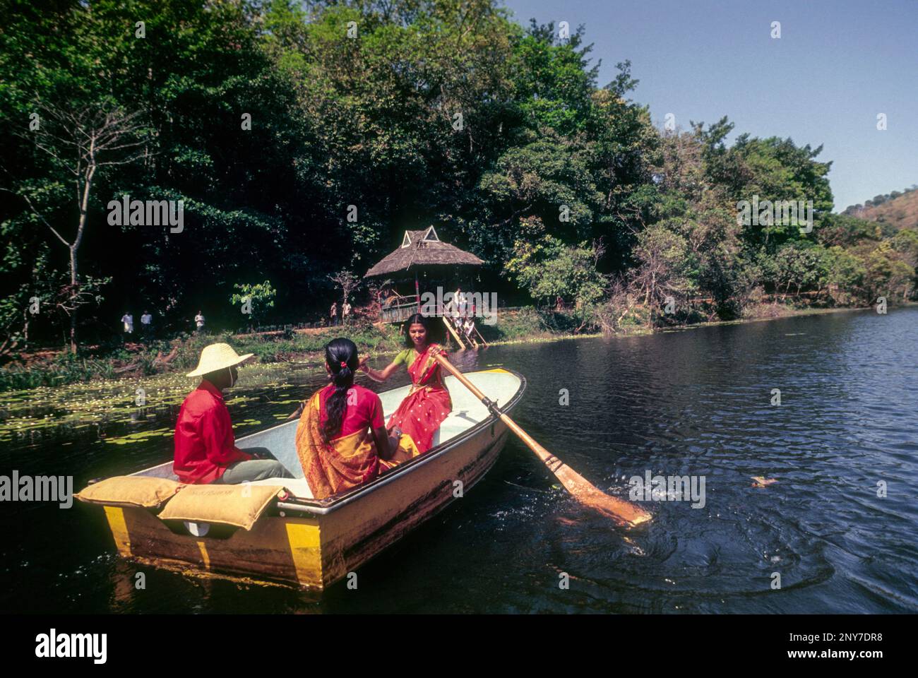 Pookode Lake in Wayanad, Kerala, Südindien, Indien, Asien Stockfoto