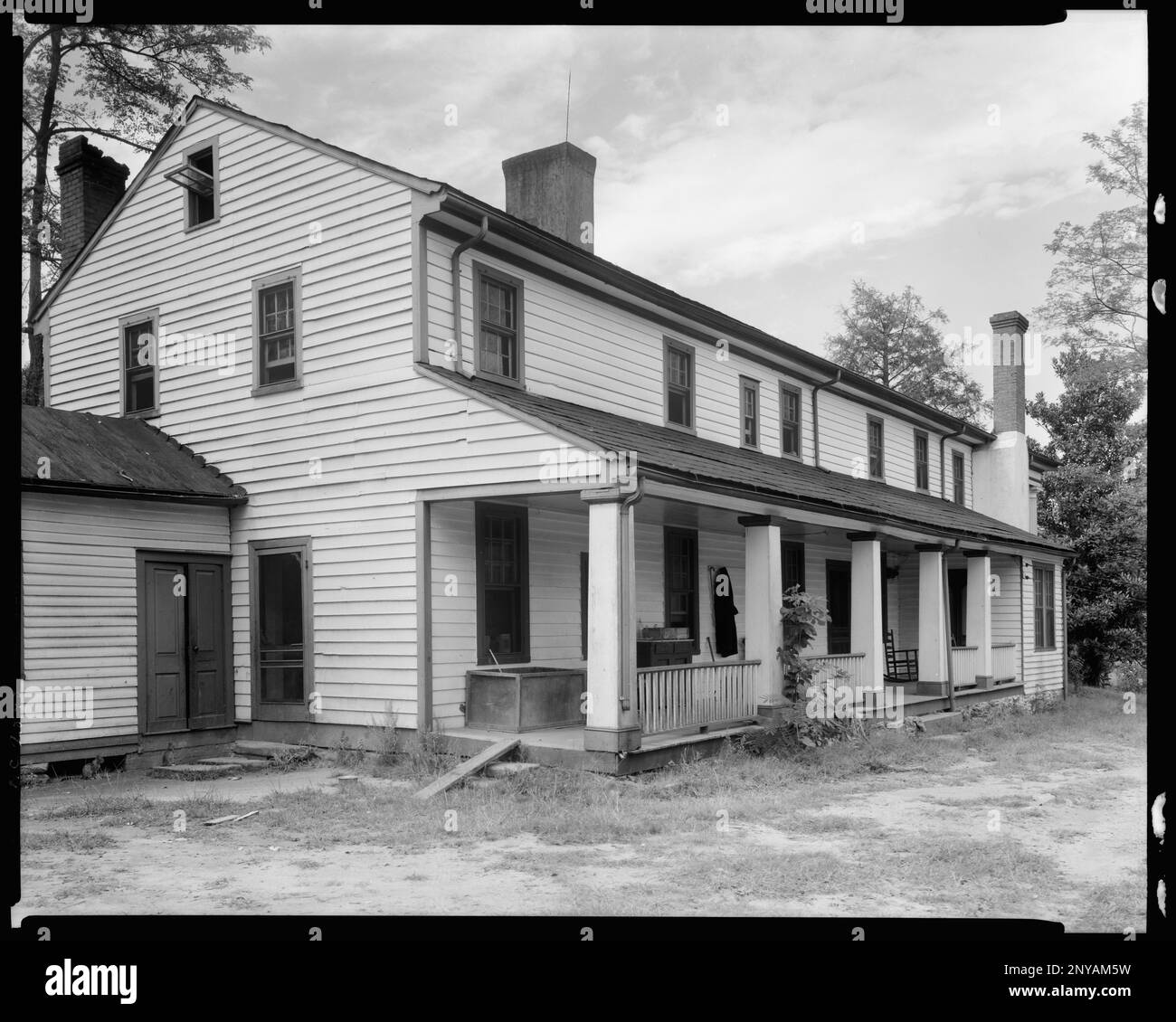 Mills House, Tryon, Polk County, North Carolina. Carnegie Survey of the Architecture of the South (Carnegie-Umfrage zur Architektur des Südens). United States North Carolina Polk County Tryon, Häuser, Porches. Stockfoto
