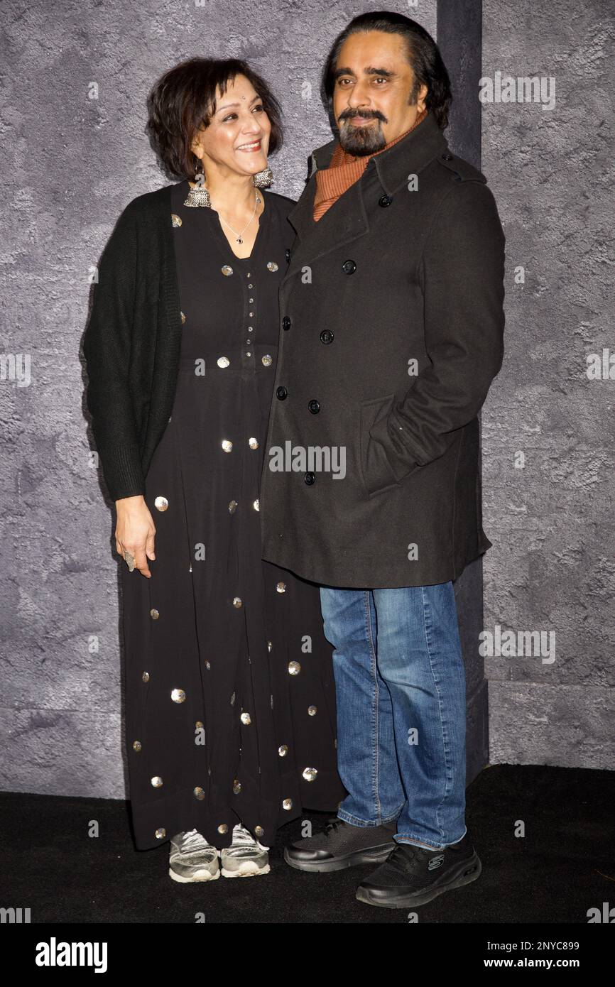 Meera Syal, Sanjeev Bhaskar. Luther: The Fallen Sun, Netflix World Premiere, BFI Waterloo, London, Großbritannien Stockfoto