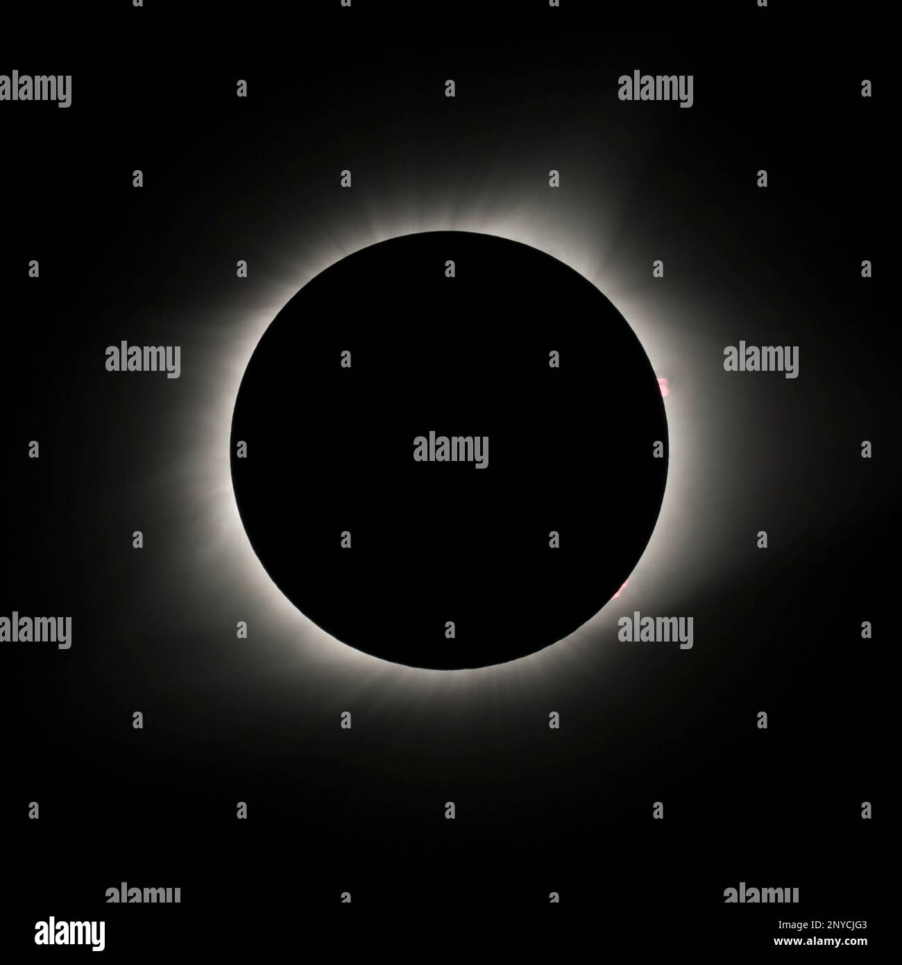 August 21, 2017: Lyon County, KY - A view of the Sun's corona and Bailey's Beads during a total solar eclipse in totality located at the centerline of the shadow in Lyon County, KY (Cal Sport Media via AP Images) Stockfoto
