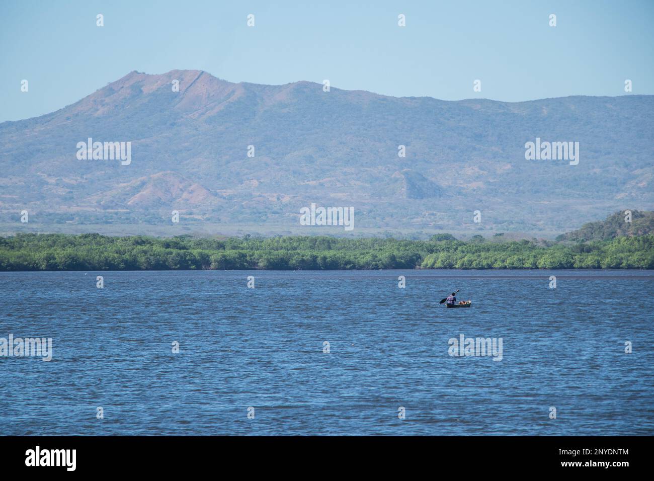 Fischerboot in Puerto Arturo, Nicaragua Stockfoto