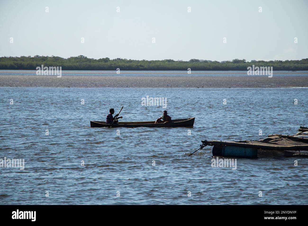 Fischerboot in Puerto Arturo, Nicaragua Stockfoto