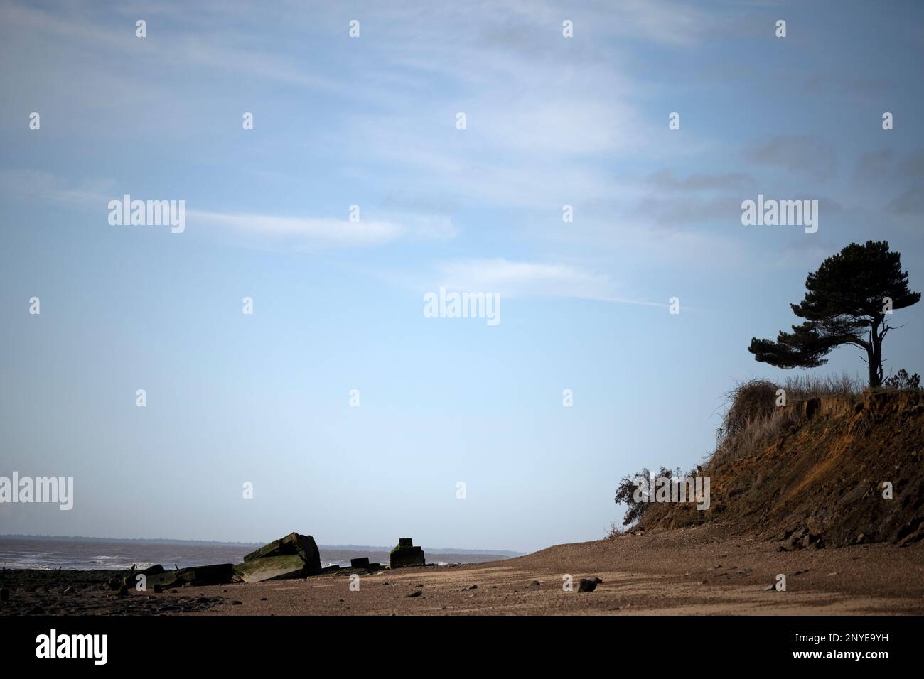 WW2 Trümmer, Bawdsey Suffolk UK Stockfoto