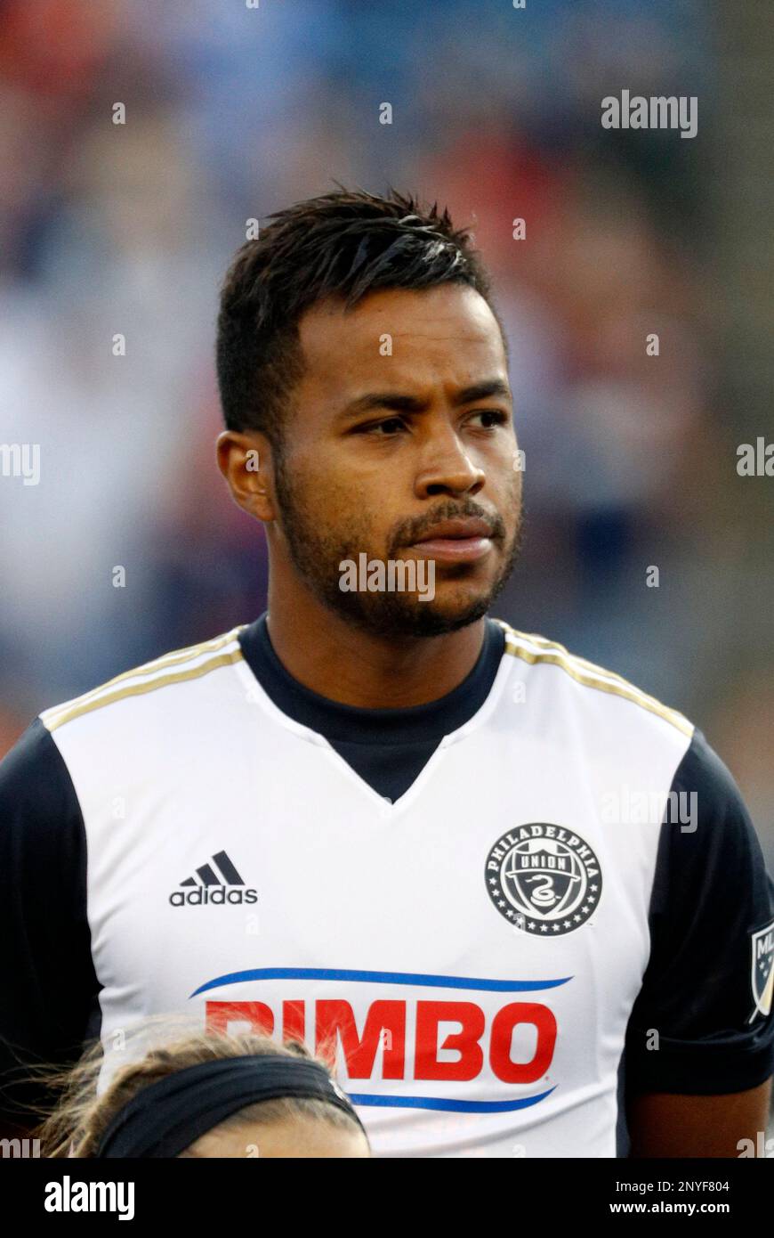 FOXBOROUGH, MA - JULY 29: Philadelphia Union midfielder Roland Alberg (10)during an MLS match between the New England Revolution and the Philadelphia Union on July 29, 2017, at Gillette Stadium in Foxborough, Massachusetts. The Revolution defeated the Union 3-0. (Photo by Fred Kfoury III/Icon Sportswire) (Icon Sportswire via AP Images) Stockfoto