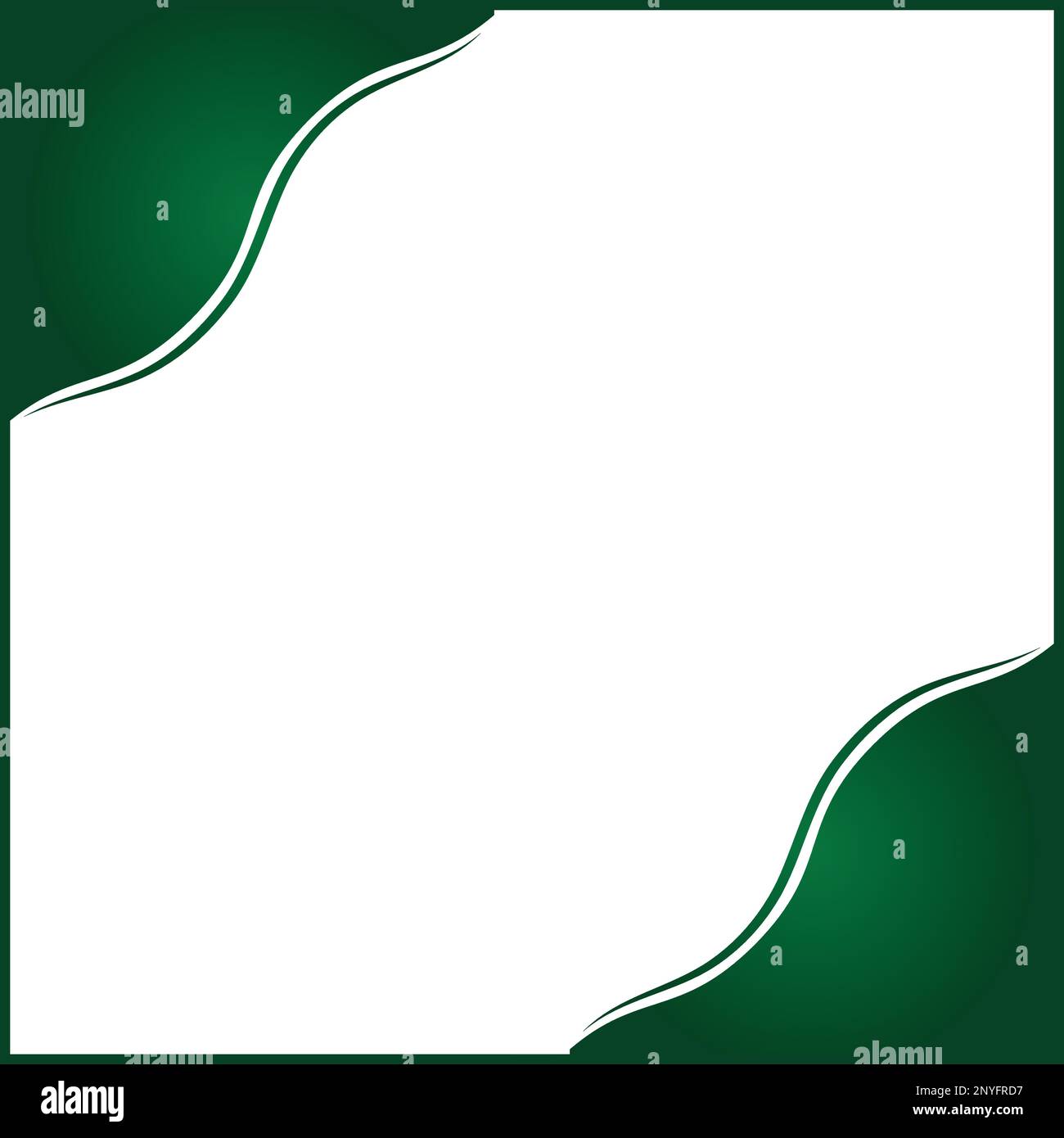 Social Media Post Design Weiß und Grün Stock Vektor