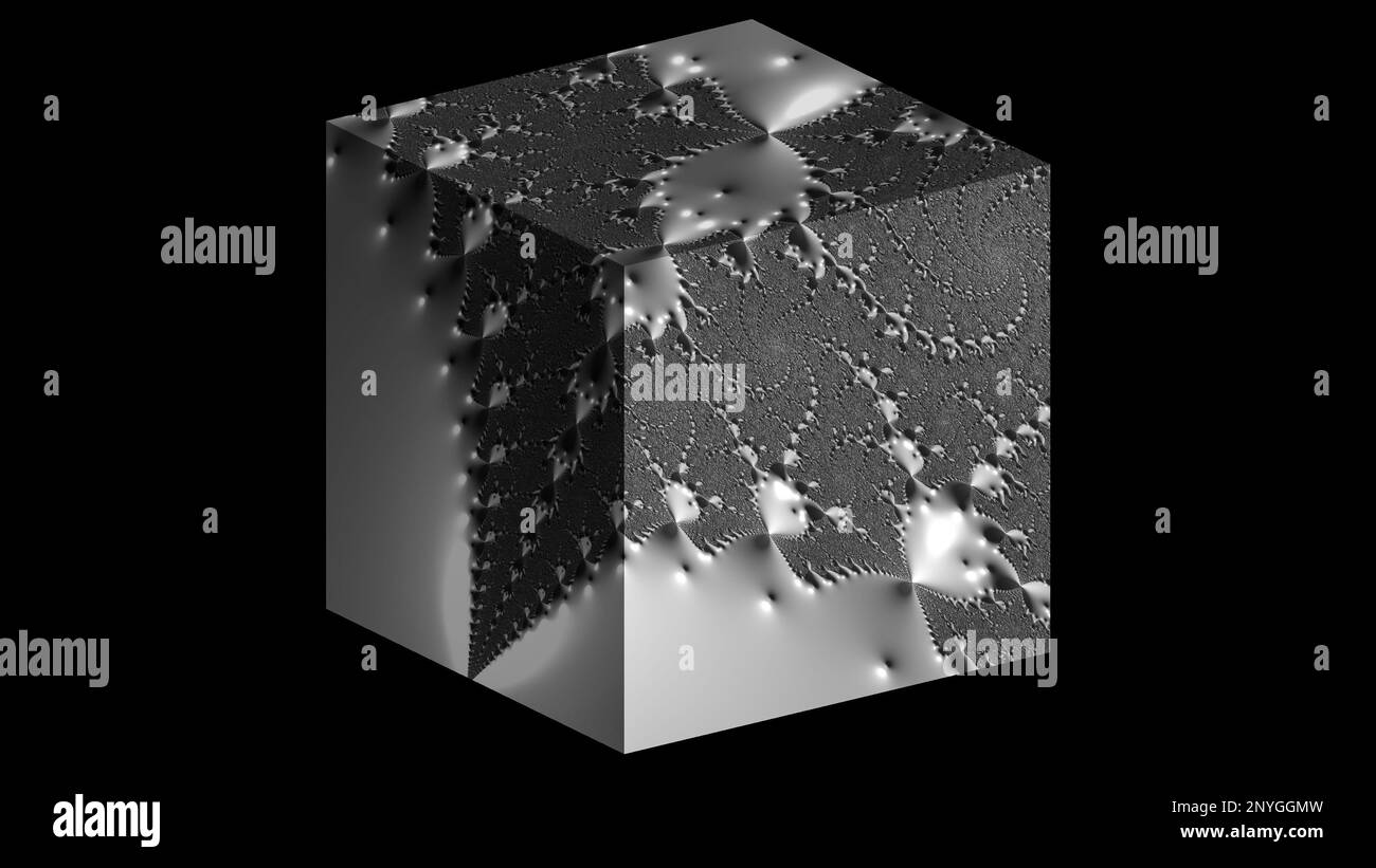Abstraktes computergeneriertes Fraktaldesign. Ein Fraktal ist ein nie endende Muster. Fraktale sind unendlich komplexe Muster, die sich in sich selbst ähneln Stockfoto