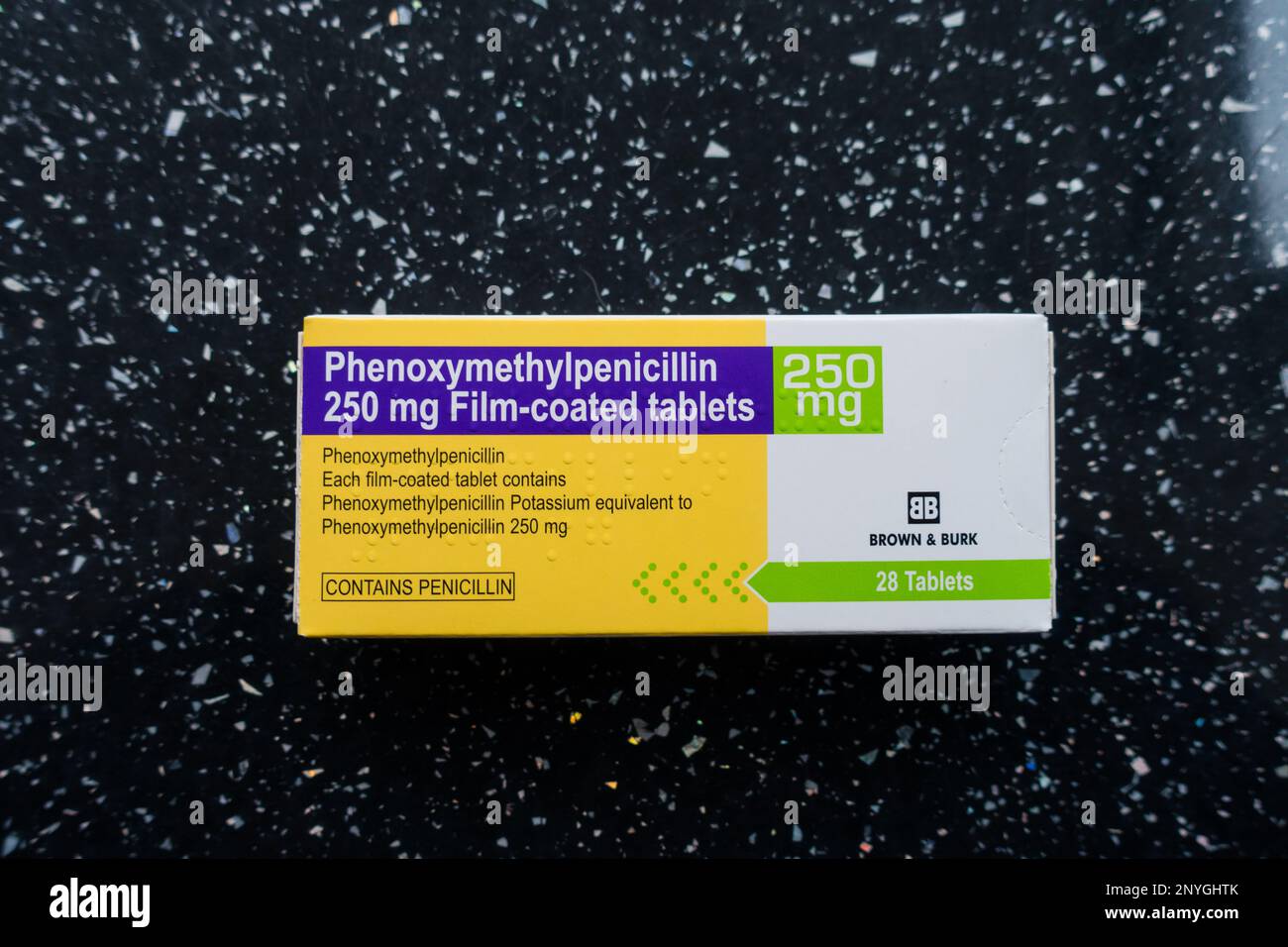 Phenoxymethylpenicilli Tablets, UK. Stockfoto