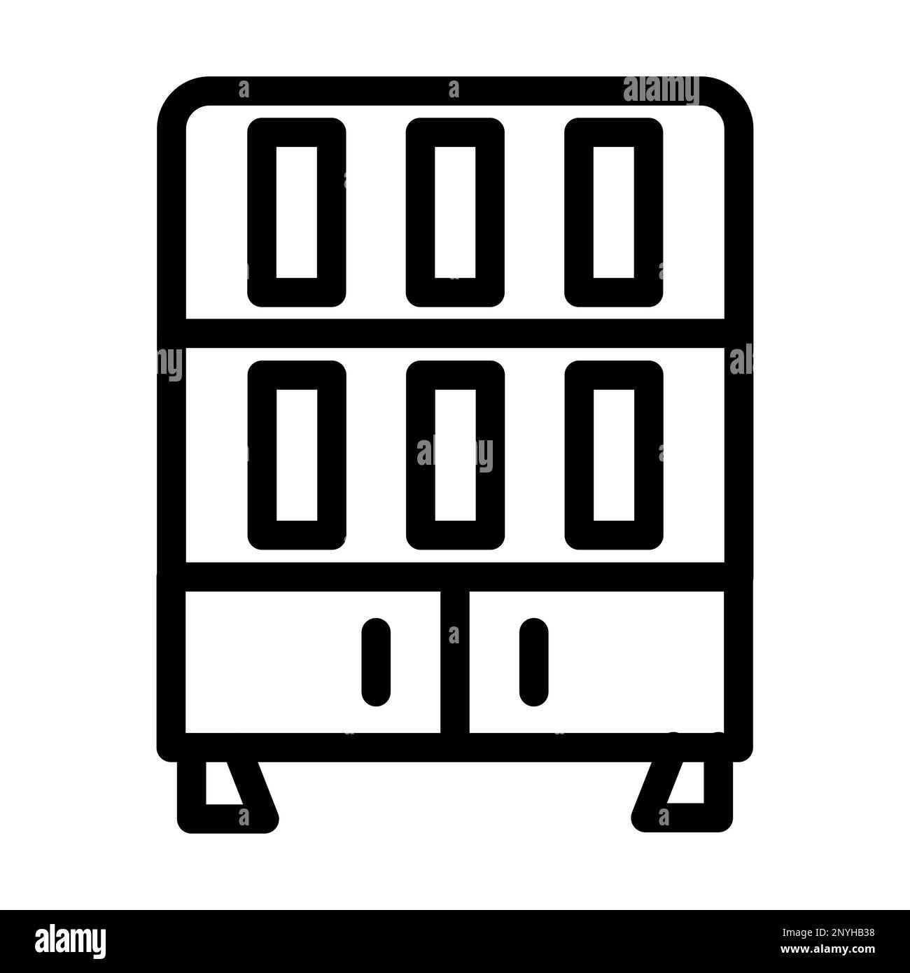 Symbol Für Dicke Linien Im Bücherregal Stockfoto