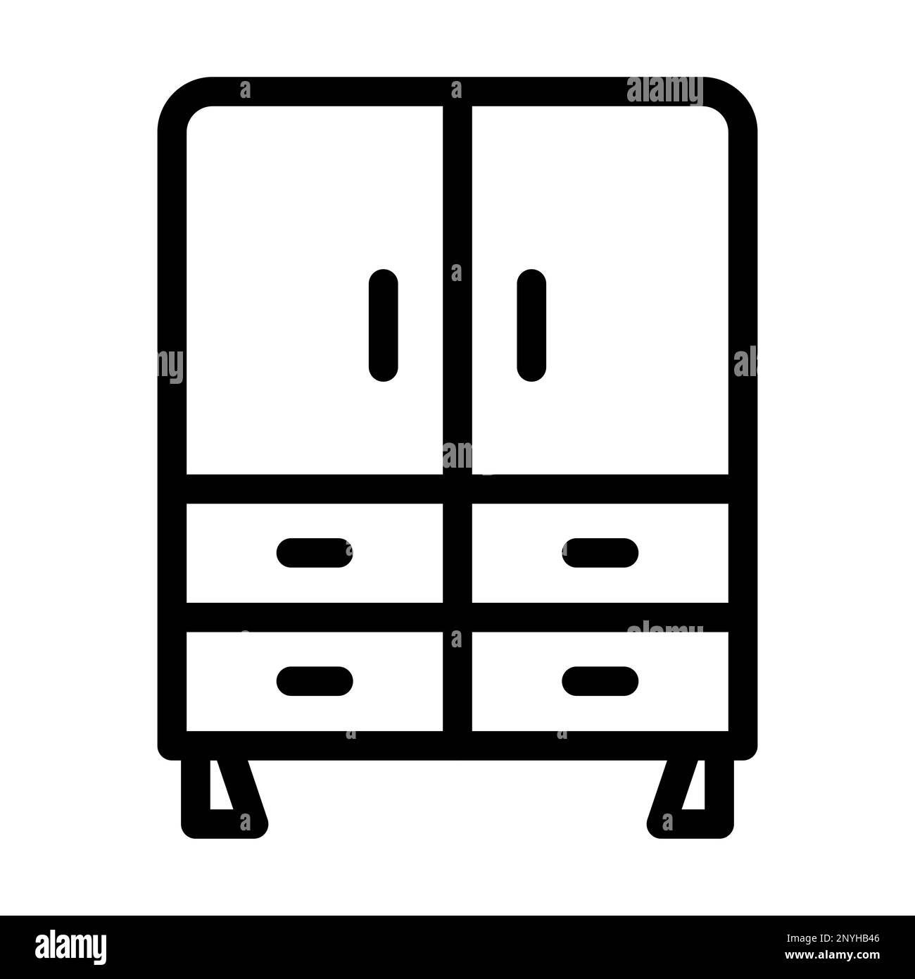 Symbol Für Dicke Linie Der Garderobe Stockfoto