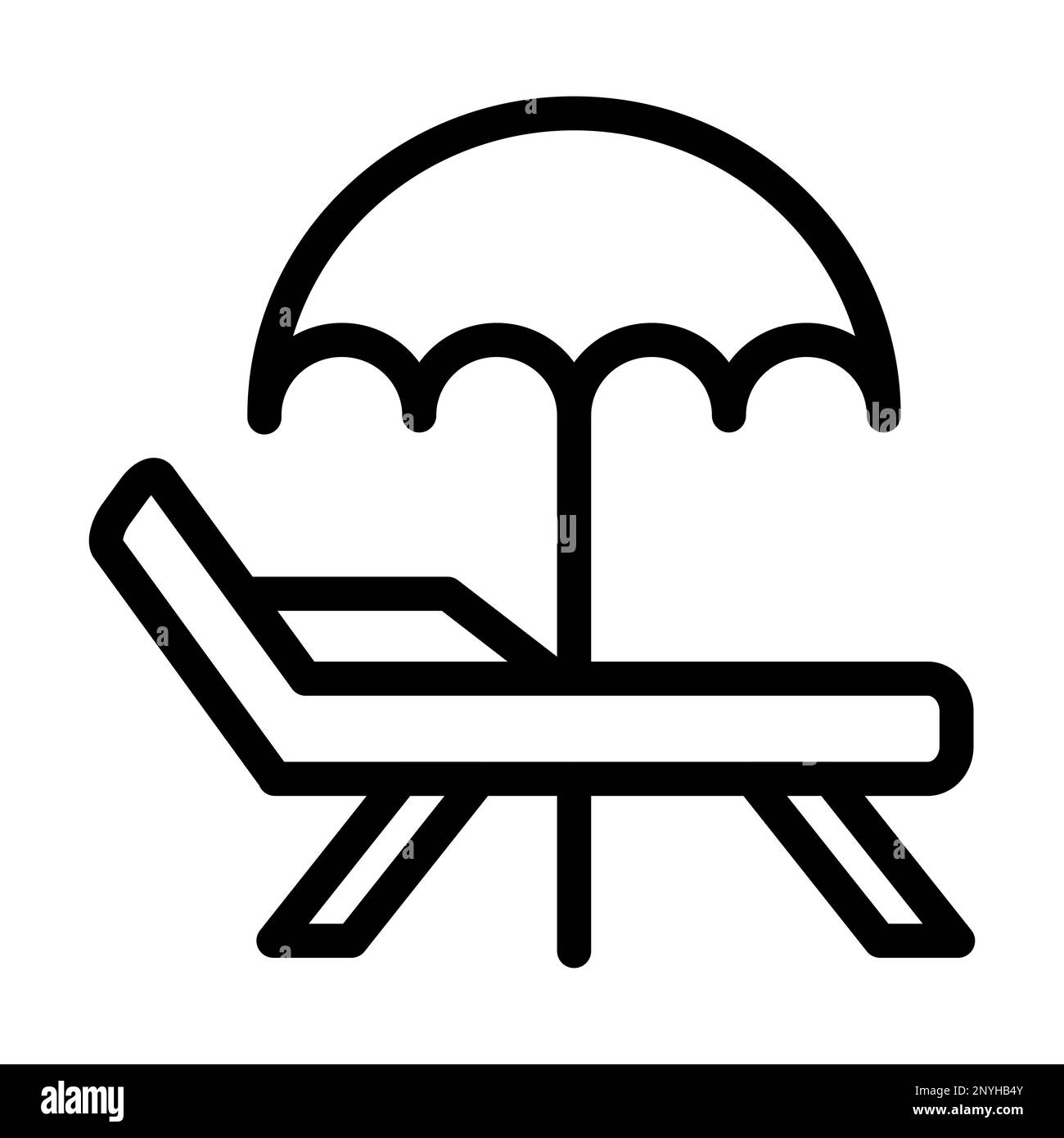 Sessel Mit Dicker Linie Symbol Stockfoto