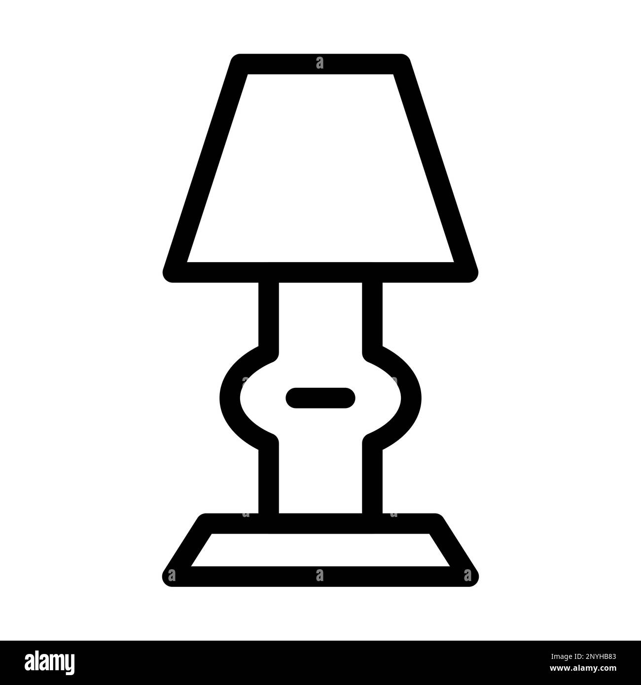 Symbol Für Dicke Linien Der Tischlampe Stockfoto