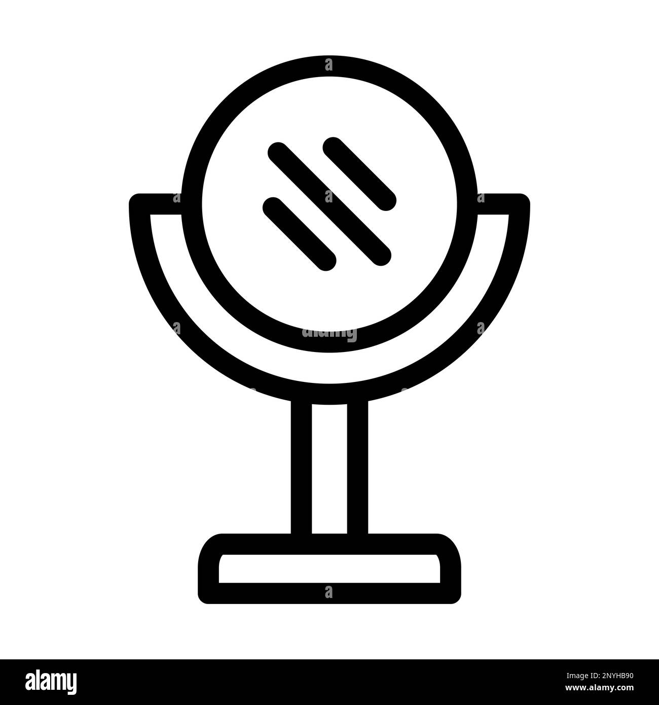 Symbol 'SChatthöhe Spiegeln' Stockfoto