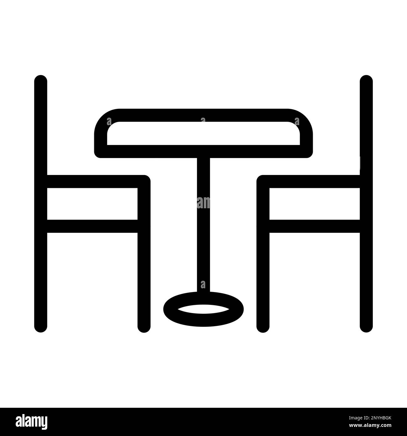 Symbol Für Dicken Esstisch Stockfoto