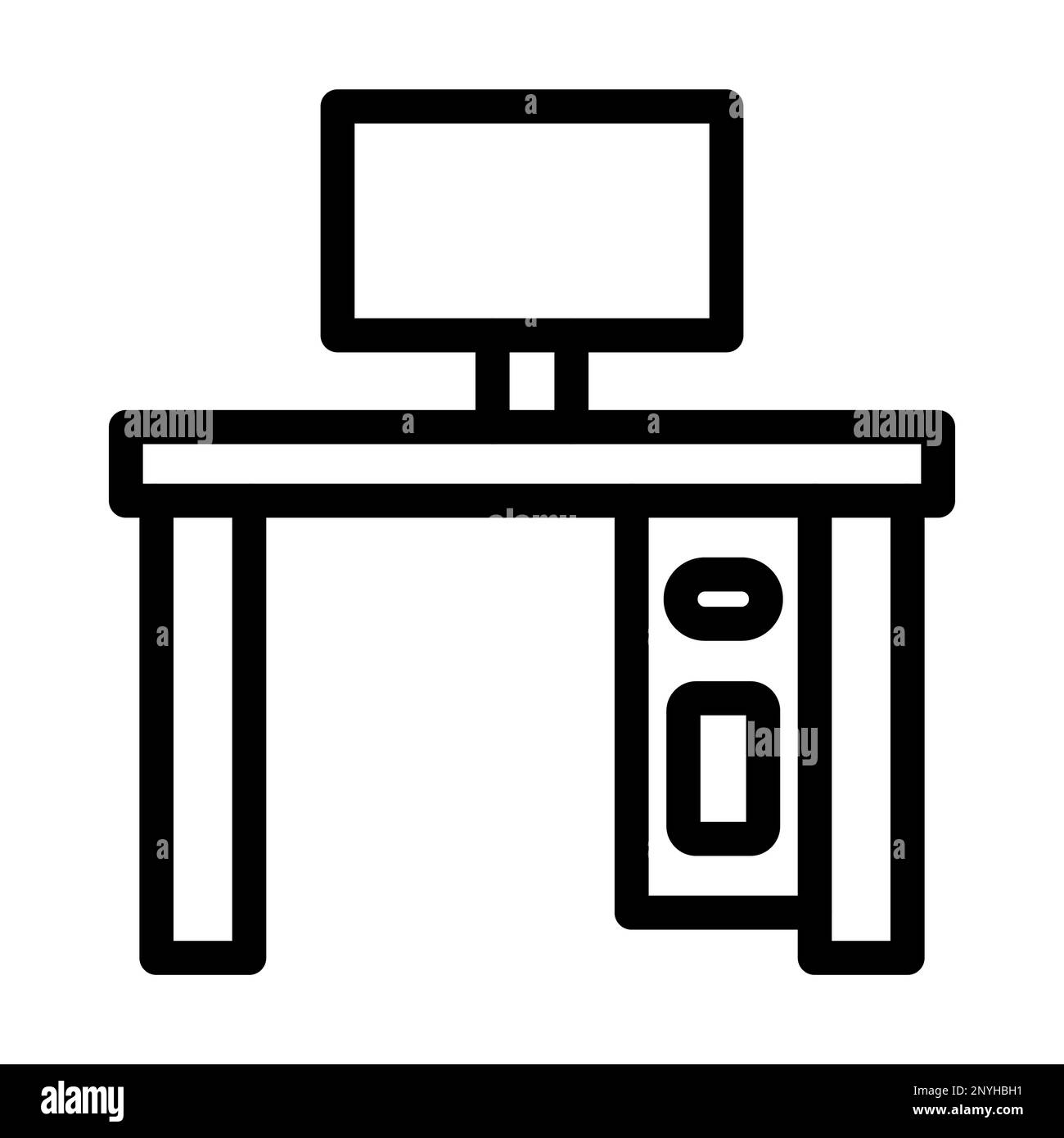 Symbol Für Dicke Linie Im Arbeitsbereich Stockfoto