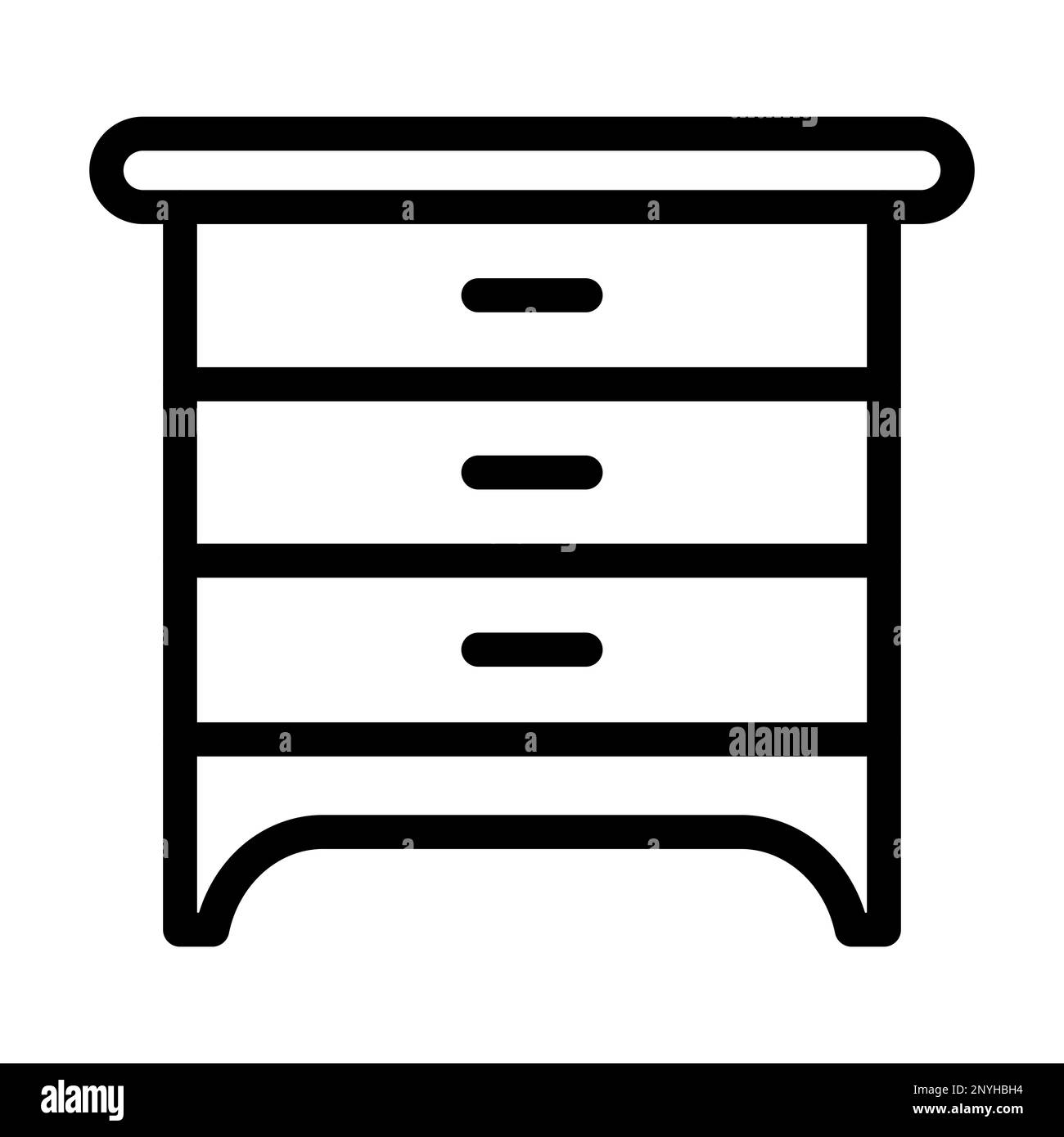 Symbol Für Dicke Linie Der Schublade Stockfoto
