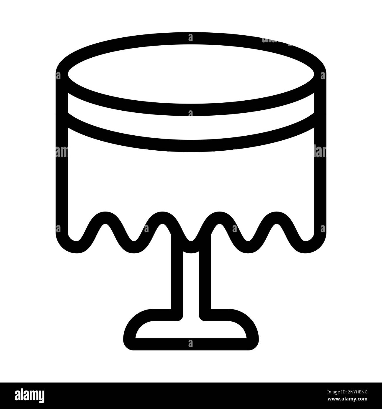 Symbol Für Dicke Linie Des Tischtuchs Stockfoto