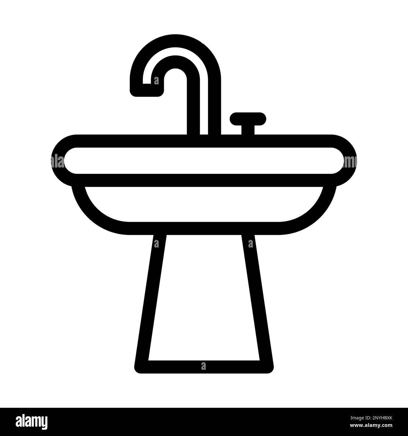 Symbol Senkdicke Linie Stockfoto