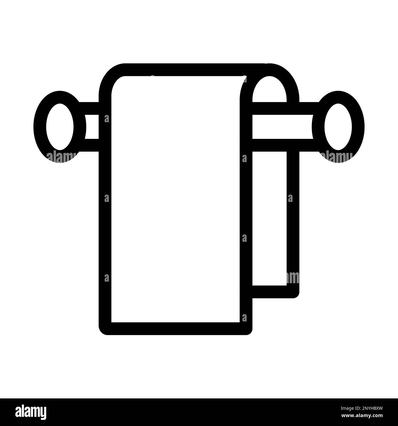 Handtuchhalter – Symbol Für Dicke Linien Stockfoto