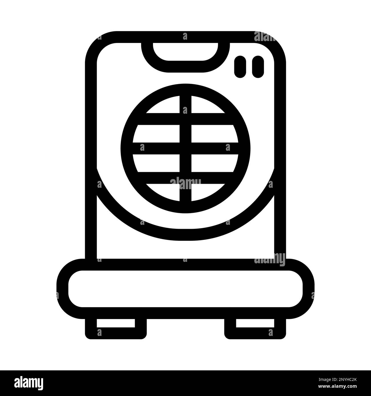 Symbol „Cooler Thick Line“ (Kühler Dicke Stockfoto