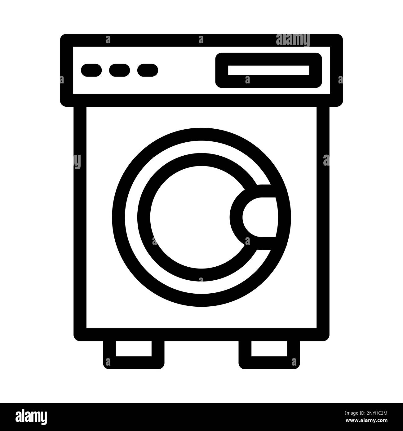 Symbol Für Waschmaschine Mit Dicken Linien Stockfoto