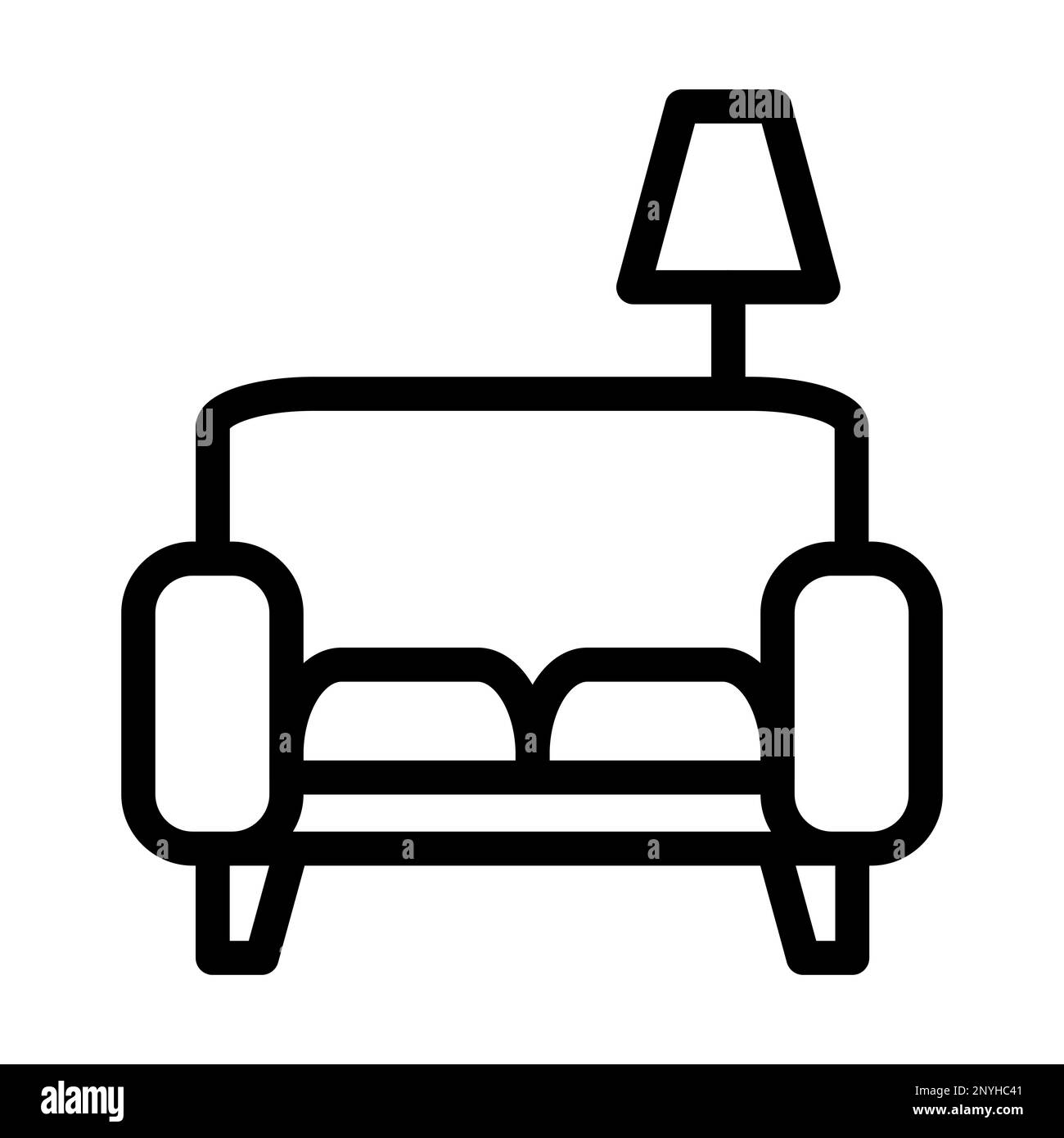 Symbol Für Dicke Linien Im Wohnzimmer Stockfoto